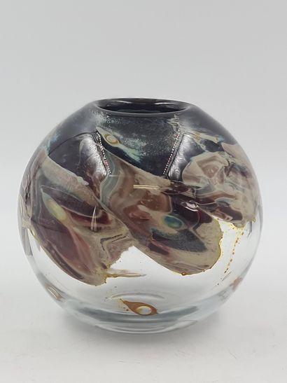 Louis LELOUP (1929). Louis LELOUP (1929). Vase en cristal du Val St Lambert Ht :...