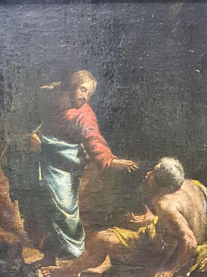 null 基督和瘫痪者。17世纪的意大利画派，让人想起卡拉奇的作品。布面油画（带框）。尺寸：34 x 27厘米。

基督与真理。17世纪的意大利画派，让人想起卡拉奇的作品。在画布上画出的图案。尺寸：34...