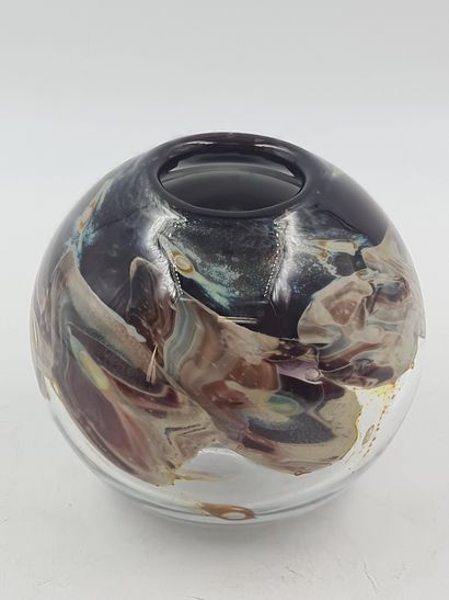 Louis LELOUP (1929). 路易-勒鲁普（1929）。来自Val St Lambert的水晶花瓶 高度：18厘米。

路易-勒鲁普（1929）。Val...