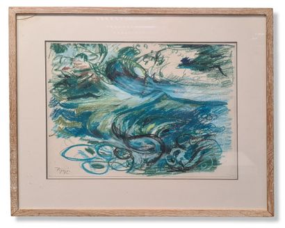 Edouard PIGNON (1905-1993) Edouard PIGNON (1905-1993) 奇妙的风景。粉笔画。签名和日期为1962年。尺寸：42...