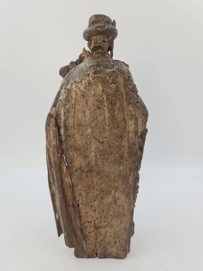 null 一对17世纪的木雕 高：40厘米和41厘米。磨损和撕裂。

17世纪的一对雕塑 高：40厘米和41厘米。倾斜和旋转。