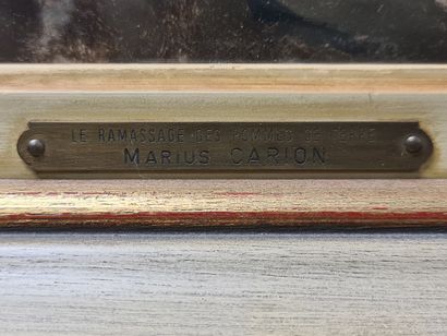 Marius CARION (1898-1949). 马里乌斯-卡里翁（1898-1949）。采摘土豆。布面油画。尺寸：38 x 49厘米。

马里乌斯-卡里翁...