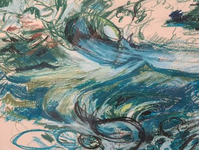 Edouard PIGNON (1905-1993) Edouard PIGNON (1905-1993) 奇妙的风景。粉笔画。签名和日期为1962年。尺寸：42...