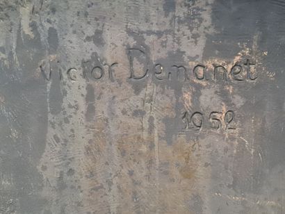 Victor DEMANET (1895-1964) Victor DEMANET (1895-1964). Buste en bronze à patine verte...