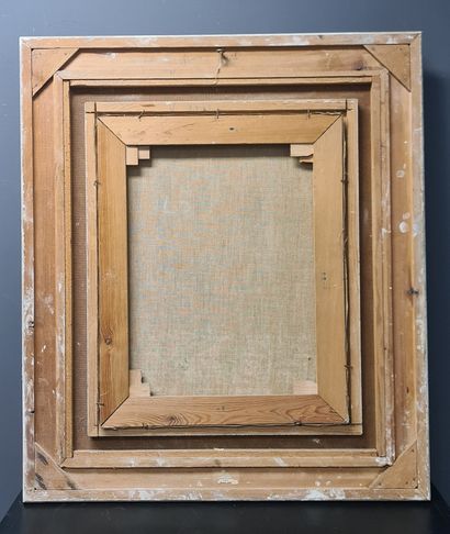 Frans SIAENS (1907-1971). 弗朗斯-西亚恩斯（1907-1971）。带着木偶的马戏团艺术家。布面油画。尺寸：40 x 50厘米。损坏的框...