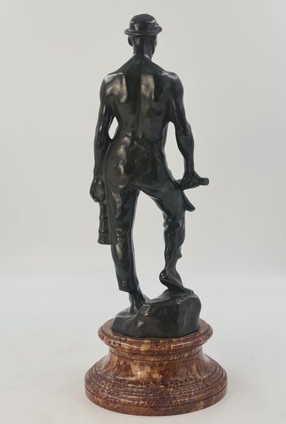Constantin MEUNIER (1831-1905) Constantin MEUNIER (1831-1905). Le mineur. Bronze...