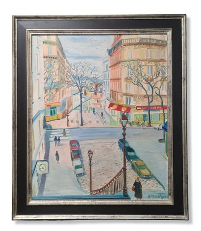Kay CHRISTENSEN (1899-1981) Kay CHRISTENSEN (1899-1981) Paris Montmartre. Huile sur...