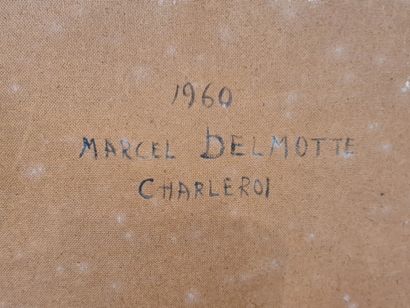 Marcel DELMOTTE (1901-1984) Marcel DELMOTTE (1901-1984). Paysage surréaliste sur...