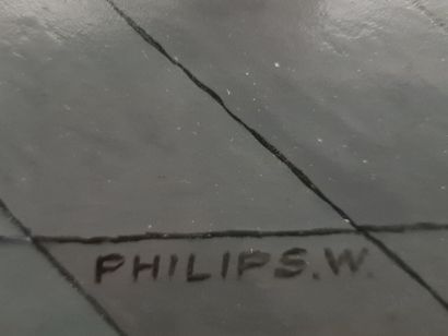 Walter PHILIPS (1939) Walter PHILIPS (1939). Jeux de mer. Laque sur panneau. Dimensions...