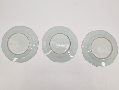 null Compagnie des Indes XVIIIème siècle. Lot de sept porcelaines de Chine comprenant...