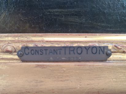 Constant TROYON (1810-1865). Constant TROYON (1810-1865). Vache dans un paysage au...