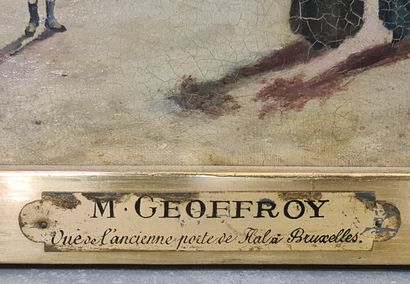 M. GEOFFROY. M. GEOFFROY. Brussels school circa 1900. Hal's door animated. A fine...