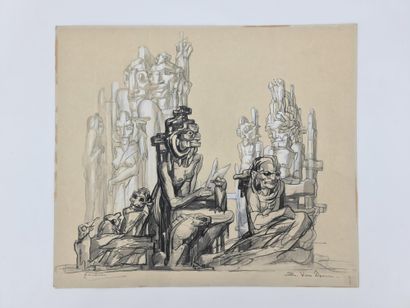 Edmond VAN DOOREN (1896-1965). Edmond VAN DOOREN (1896-1965). "Heksenkultus. Surrealist...