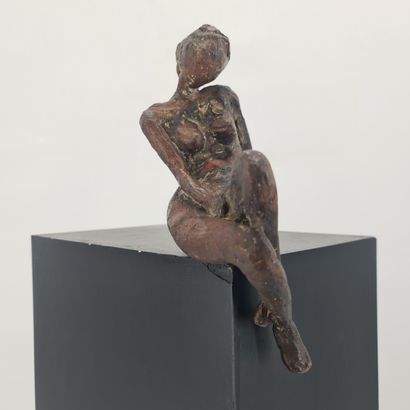 Virginie BUYTAERT (XX). Virginie BUYTAERT (XX). Reclining female nude. Bronze proof...