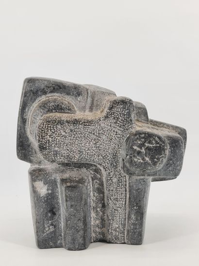 Théo PETERS (1928-1970). Theo PETERS (1928-1970). Abstraction. Stone sculpture. Artist...