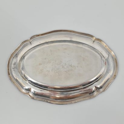 null Belgian Royal Family. Solid silver festooned dish addressed to Prince Alexander...