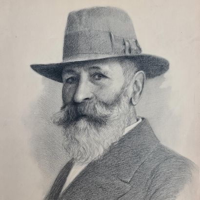 Léonard MISONNE (1870-1943). Leonard MISONNE (1870-1943).
Portrait of a man in a...