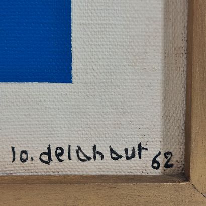 Jo DELAHAUT (1911-1992). Jo DELAHAUT (1911-1992). Geometric composition. 1962. Oil...
