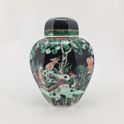 China, 19th century. Black family porcelain...