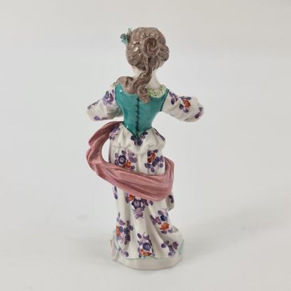 null Set of four musicians in Meissen porcelain circa 1900. Height: 14 cm.