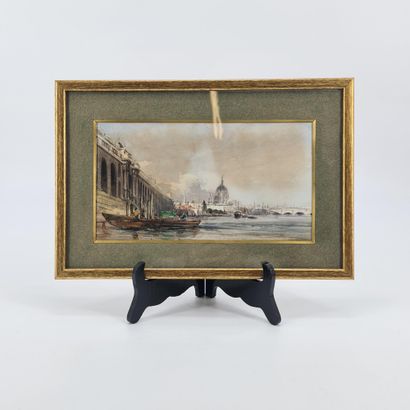 null View of London. Watercolor circa 1880-1900. Dimensions: 15 x 29 cm.