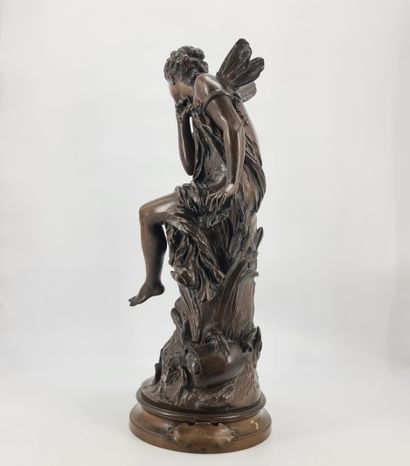 Mathurin MOREAU (1822-1912). Mathurin MOREAU (1822-1912). Dragonfly. Bronze with...