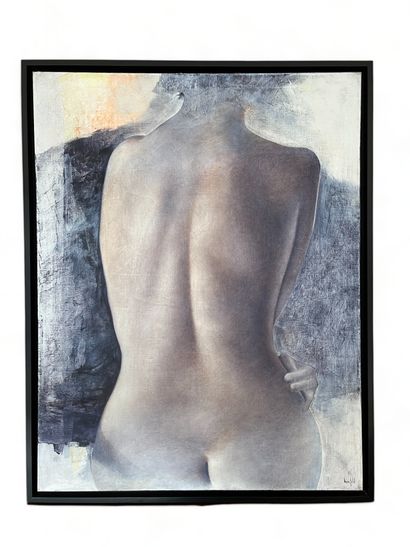 Nicolas BINSFELD (1945). Nicolas BINSFELD (1945). Nude woman from behind. Oil on...