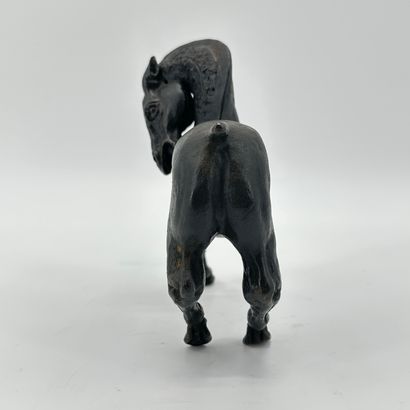 Daniel MONIC (1948-2015). Daniel MONIC (1948-2015). Stylized horse. Black patina...
