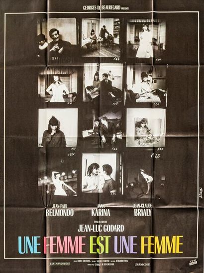 null Sept affiches de cinéma de films français des années 50-60 : 
Une femme est...