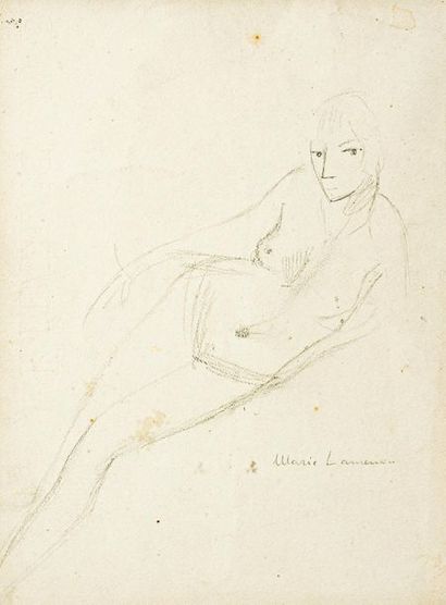 null Marie LAURENCIN (1883-1956)
Nue féminin
Crayon sur papier signé en bas à droite
28...