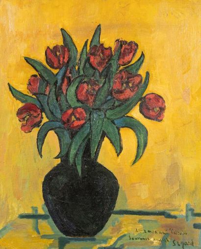 null SEGARD (XXe siècle)
Le bouquet de tulipe
Huile sur toile signé et dédicacée...