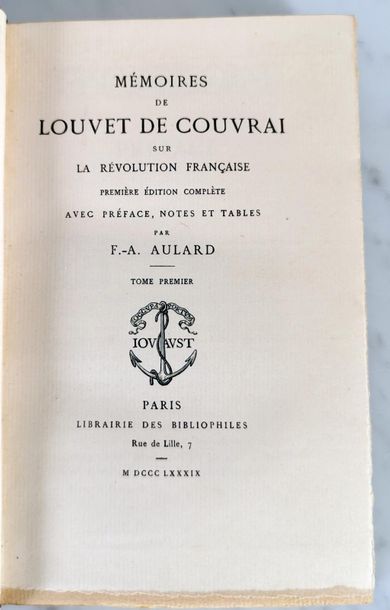 null MÉMOIRES DE LOUVET DE COUVRAI SUR LA RÉVOLUTION FRANÇAISE, 2 tomes
Librairie...