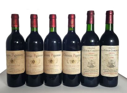 null 2 bouteilles Médoc Latour Cordouan, Château Laujac, 1998 (B.G ou mieux; e.t.h)
4...