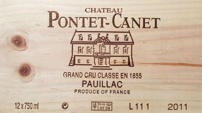 null 12 Bouteilles Château Pontet-Canet, GCC5 Pauillac, 2011
Caisse bois

Lot assujetti...
