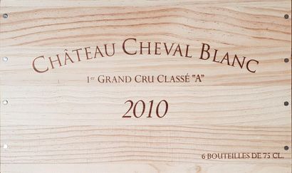 null 6 Bouteilles Château Cheval Blanc, GCC1A Saint-Émilion, 2010
Caisse bois

Lot...