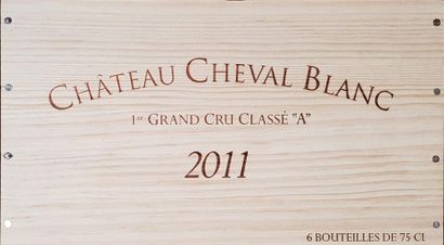 null 6 Bouteilles Château Cheval Blanc, GCC1A Saint-Émilion, 2011
Caisse bois

Lot...