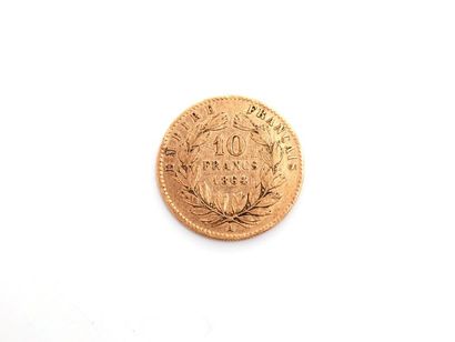 null Une pièce en or 10 Francs Napoléon III, tête laurée, 1864
Poids brut : 3,2 ...