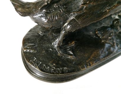 null D'après Pierre-Jules MÈNE (1810-1879)

Canne et ses cannetons

Bronze à patine...