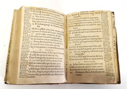 null Livre de Psaume et Catéchisme du XVIIe siècle

Format in-8, pleine reliure cuir...