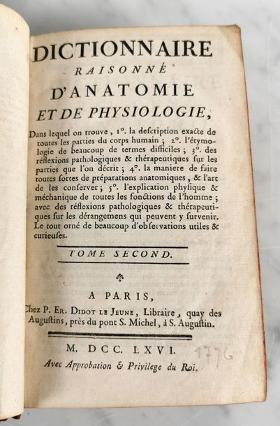 null DICTIONNAIRE RAISONNÉ D’ANATOMIE ET DE PHYSIOLOGIE, Tome premier et Tome Second
Éditeur...