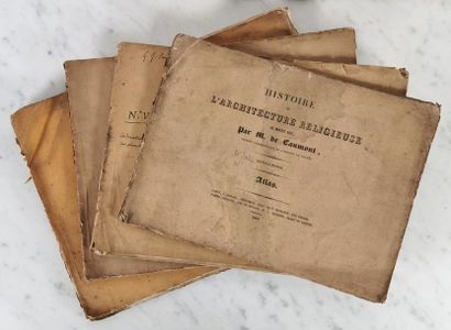 null Ensemble de quatre atlas XIXe siècle, format italien : 
-	Arcisse de CAUMONT,...