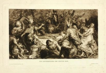 null Suite de quatre gravures d’après RUBENS, XIXe siècle :
-	Les suites de la Guerre,...