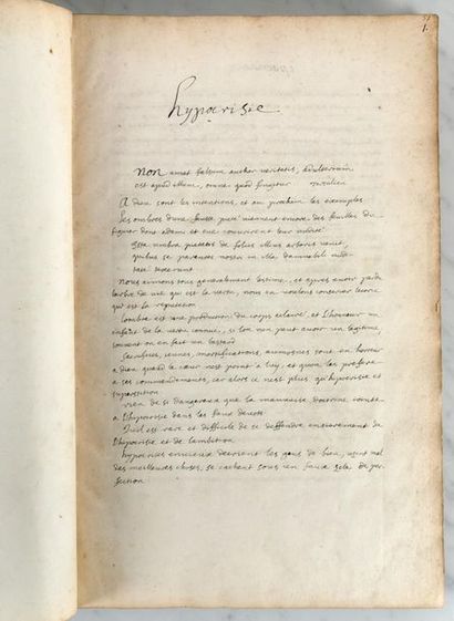 null GOUREAU, Dictionnaire Manuscrit de Goureau, H à Z
Manuscrit du XVIIIe siècle...