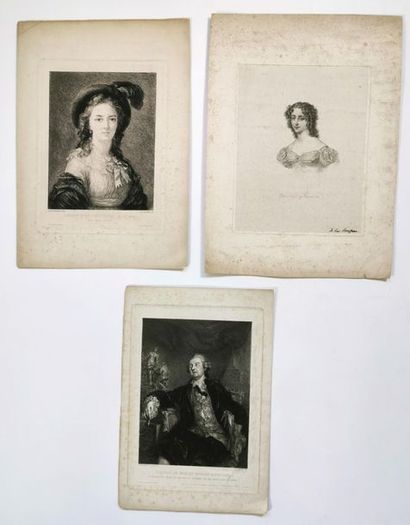 null Ensemble de onze estampes à sujet de portraits, principalement XIXe siècle
Dimensions...