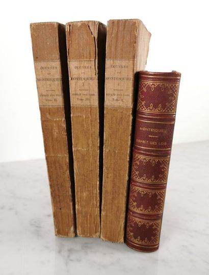 null MONTESQUIEU (1689-1755), L’esprit des Lois
Édition FIRMIN DIDOT, 1849
600 pages,...