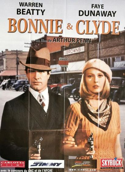 null Lot de huit affiches de cinéma (format environ 157 x 115 cm) : Bonnie and Clyde,...