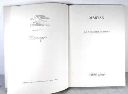 null MARYAN (1927-1977) (Pinchas BURSTEIN dit), La Ménagerie Humaine
Édition TISNÉ,...
