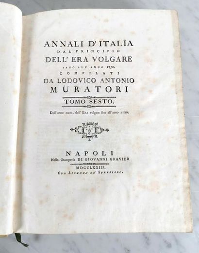 null Lodovico Antonio MURATORI (1672-1750), ANNALI D’ITALIA Dal Principio DELL’ ERA...