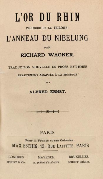 null Quatre ouvrages sur la musique : 
-	Richard WAGNER, L’or du Rhin / La Walkyrie...