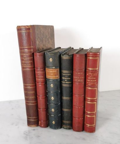 null Ensemble de six ouvrages : 
-	Béroalde DE VERVILLE, Le Moyen de Parvenir, édition...